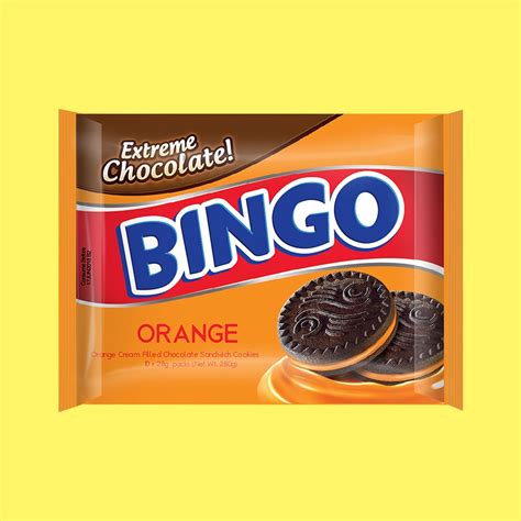poster of bingo biscuit in the philippines|Bingo Cookie Sandwich Orange filled Choco 28g x 10 .